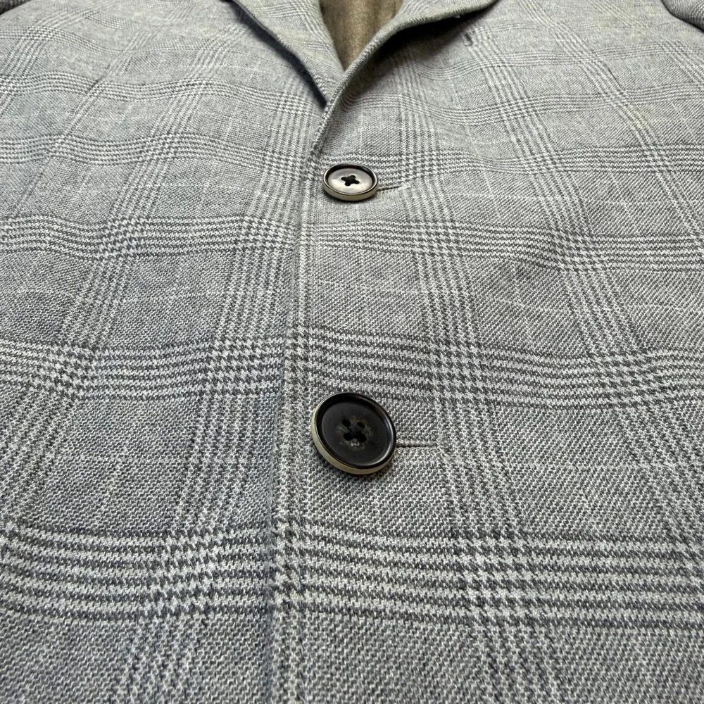 Jos. A. Bank Reserve Blazer Mens M Tailored Grey Glen Plaid Sport Coat Business